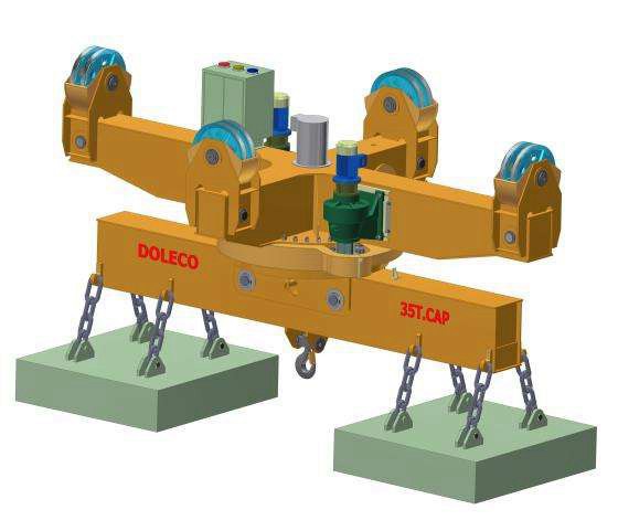 Rotating Magnet Spreader Electromagnet Bridge Crane for Rebar Lifting