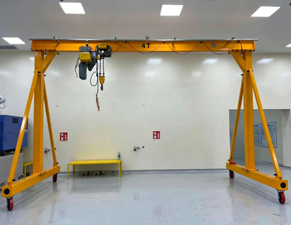 Sinokocranes Custom Manual Gantry Crane Solves Mold Handling Challenges in Jordans Space-Constrained Workshop