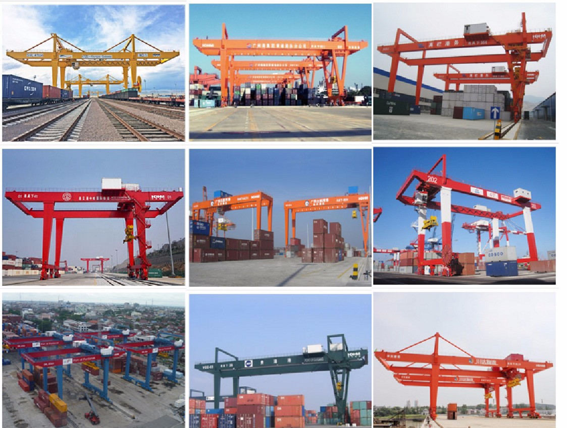 Rail-mounted container gantry cranes
